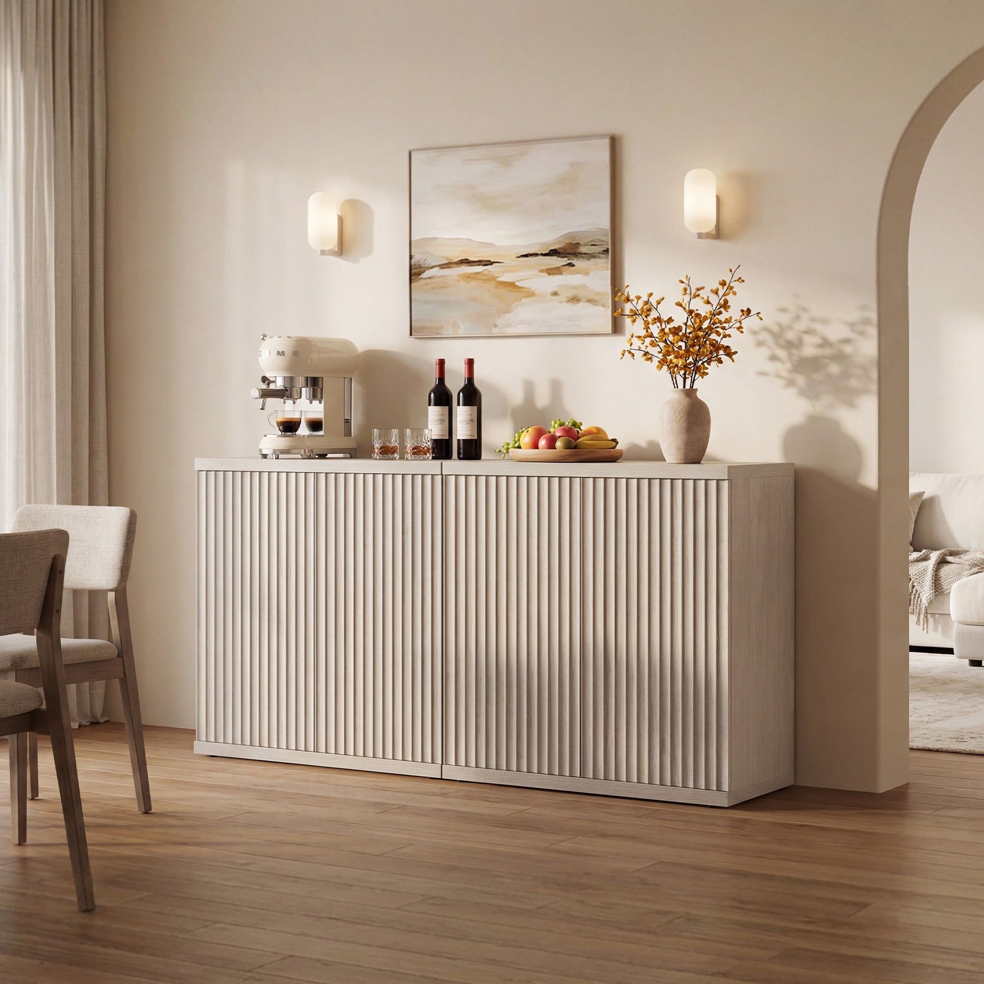 🚨 CLEARANCE SALE — Storage Cabinet Quilvea : grand rangement moderne avec porte pour salle à manger, qualité haut de gamme ✨