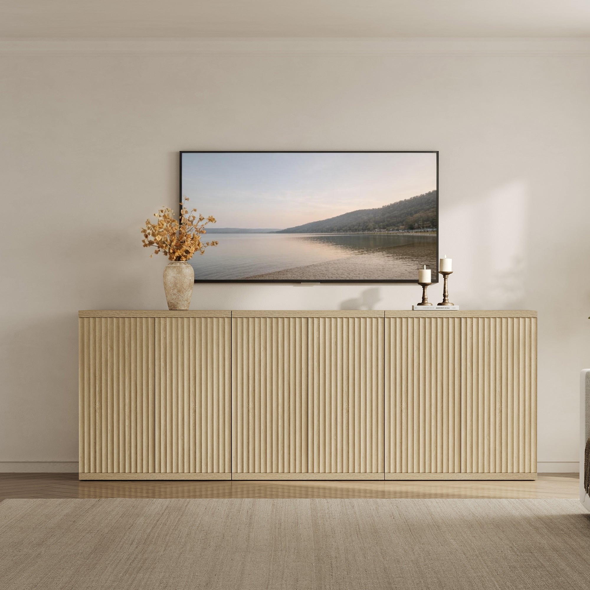 🚨 CLEARANCE SALE — Storage Cabinet Quilvea : grand rangement moderne avec porte pour salle à manger, qualité haut de gamme ✨