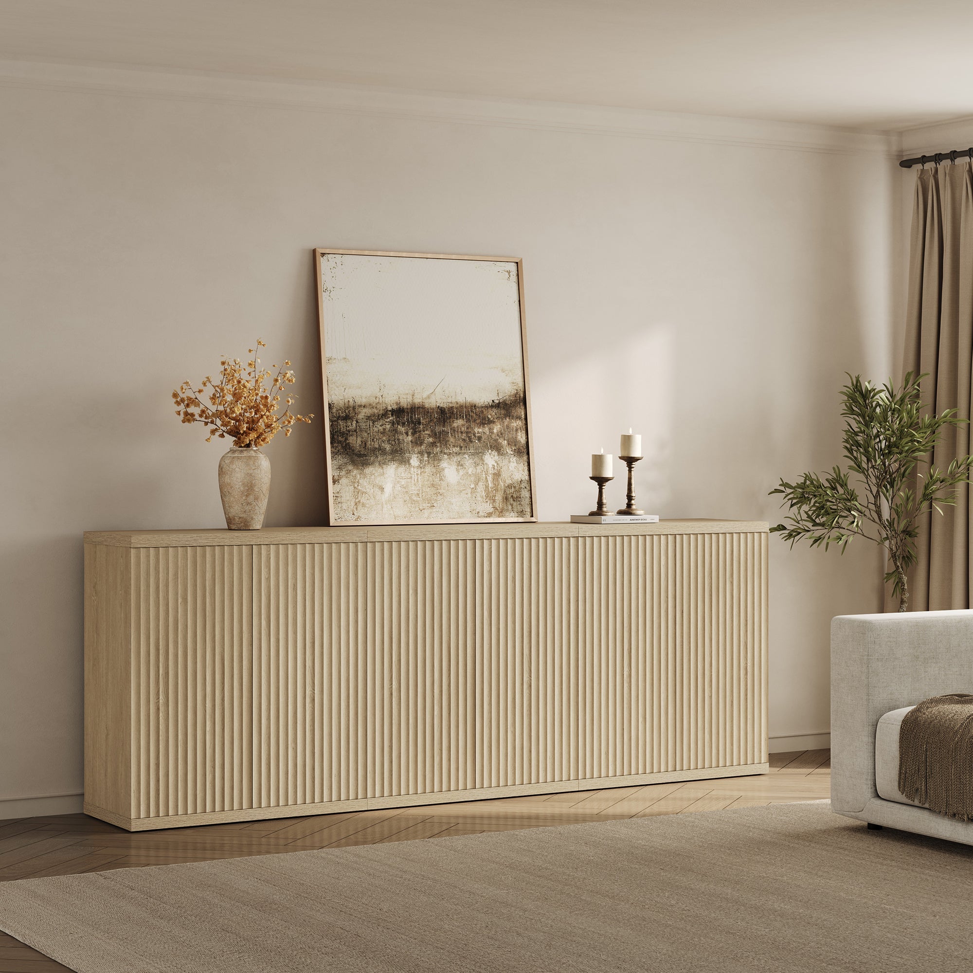 🚨 CLEARANCE SALE — Storage Cabinet Quilvea : grand rangement moderne avec porte pour salle à manger, qualité haut de gamme ✨