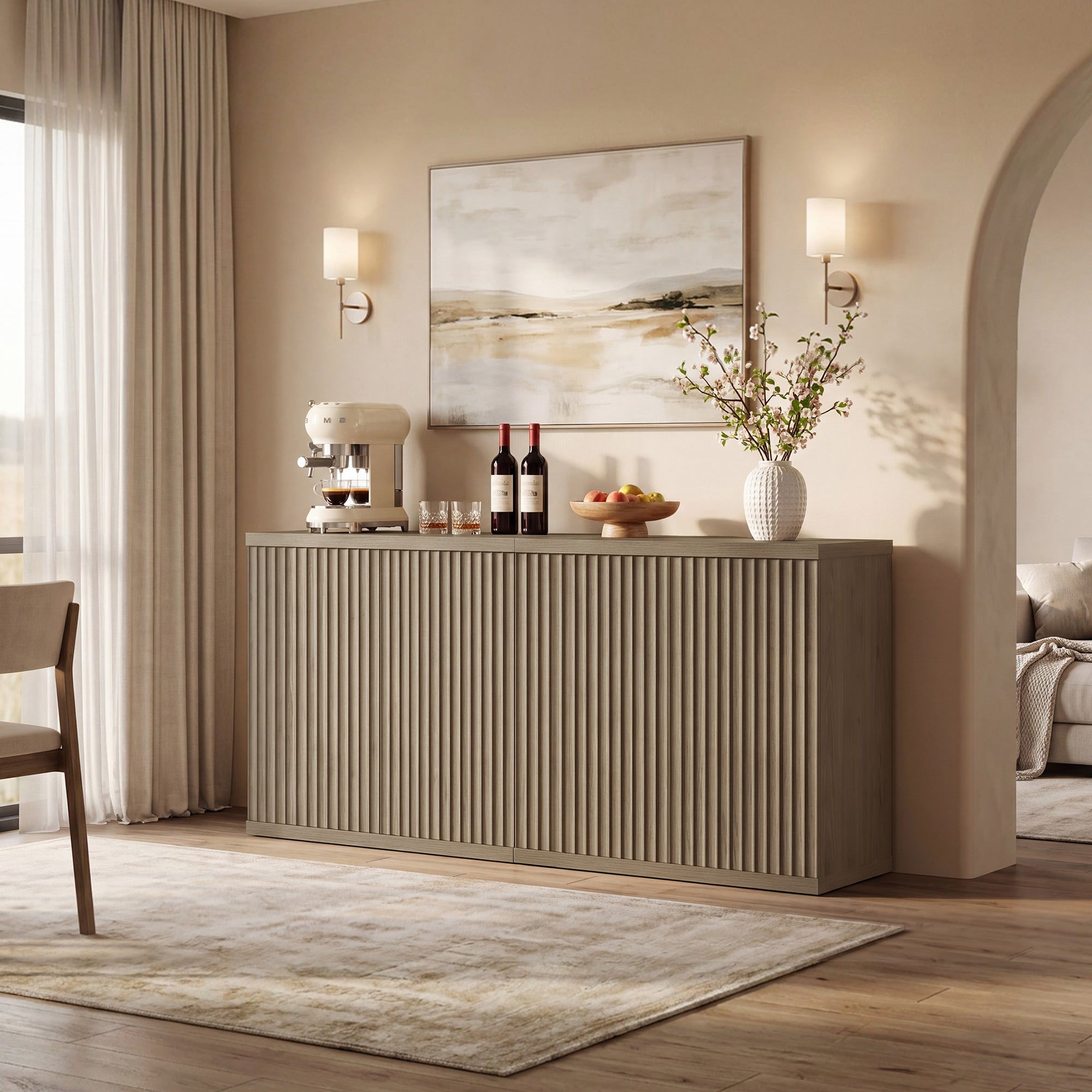 🚨 CLEARANCE SALE — Storage Cabinet Quilvea : grand rangement moderne avec porte pour salle à manger, qualité haut de gamme ✨