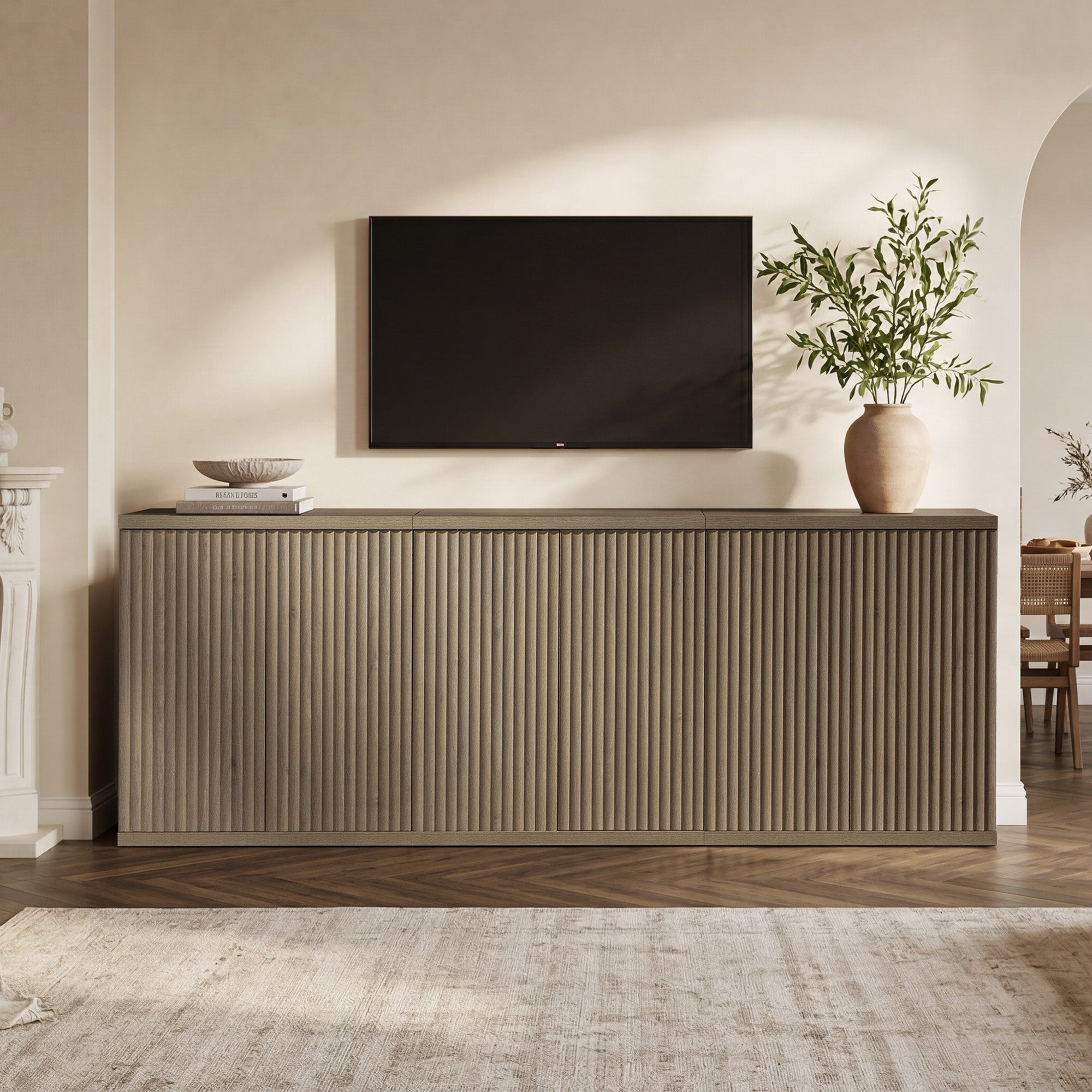 🚨 CLEARANCE SALE — Storage Cabinet Quilvea : grand rangement moderne avec porte pour salle à manger, qualité haut de gamme ✨