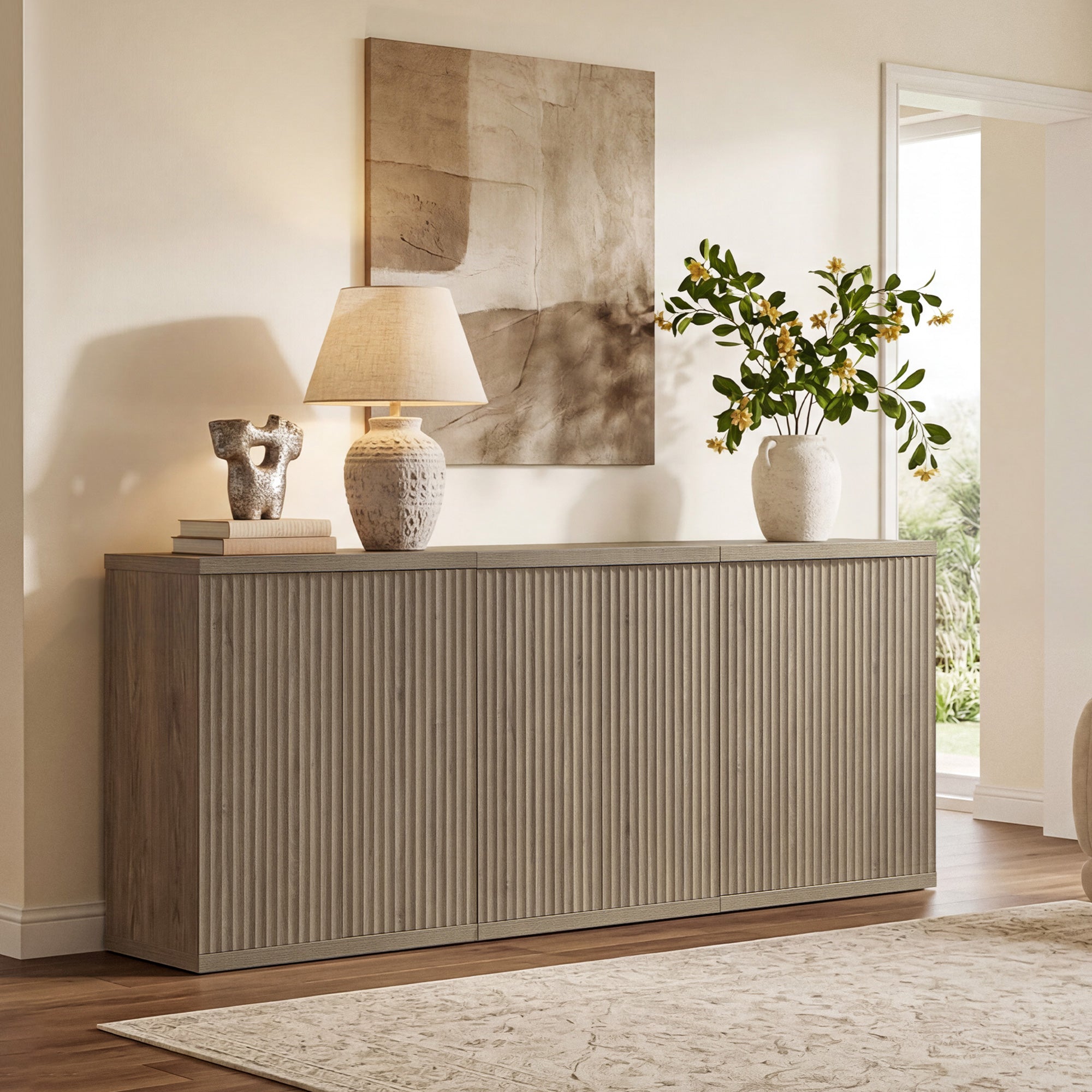 🚨 CLEARANCE SALE — Storage Cabinet Quilvea : grand rangement moderne avec porte pour salle à manger, qualité haut de gamme ✨