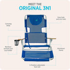 The Ostrich Deluxe 3‑in‑1 Beach Chair 🌴🛋️ Comfort, Freedom & Relaxation