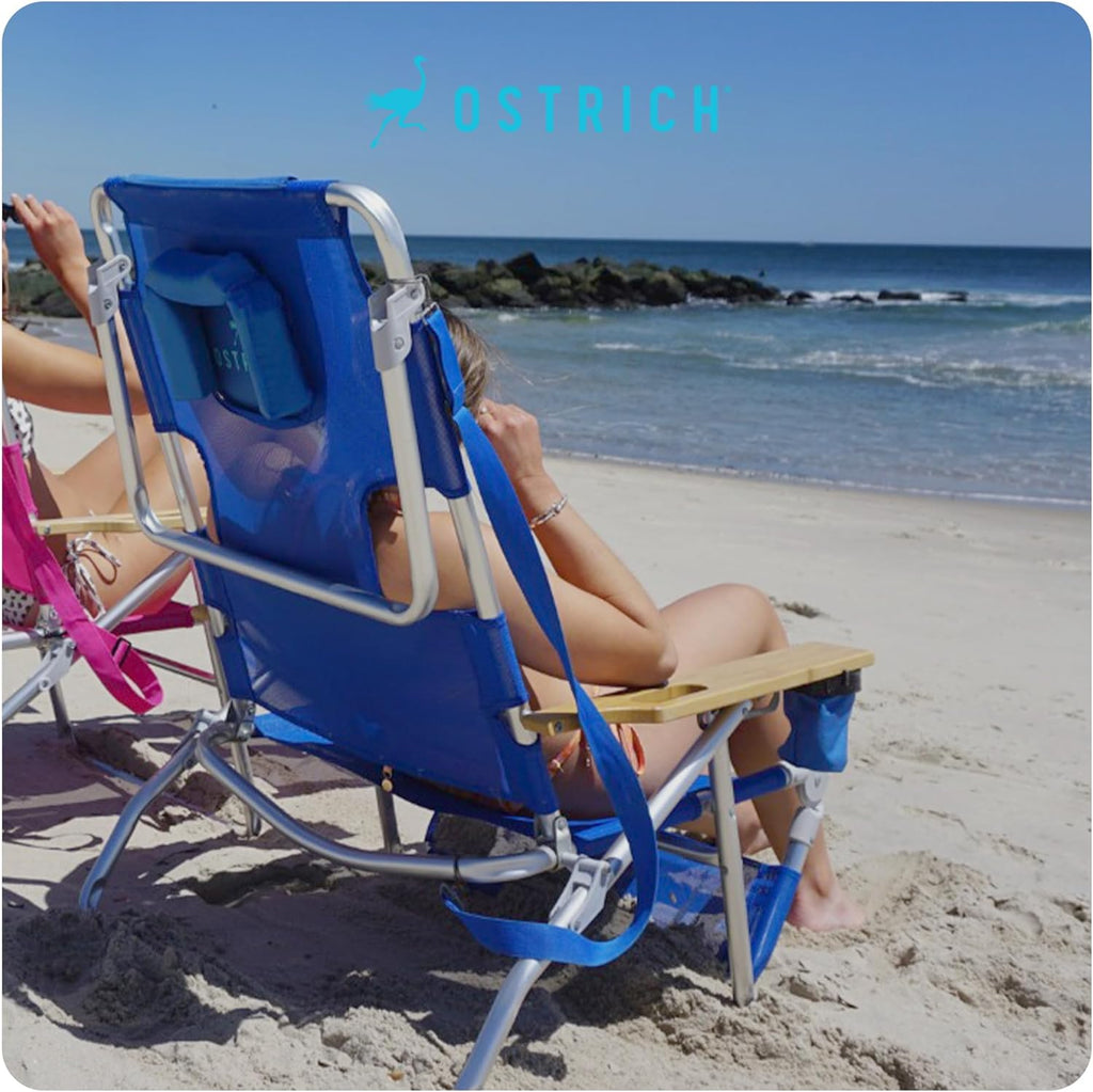 The Ostrich Deluxe 3‑in‑1 Beach Chair 🌴🛋️ Comfort, Freedom & Relaxation