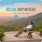 The Ostrich Deluxe 3‑in‑1 Beach Chair 🌴🛋️ Comfort, Freedom & Relaxation