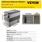 VEVOR Mini Portable Car Fridge, 55L Car Cooler