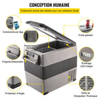 VEVOR Mini Portable Car Fridge, 55L Car Cooler