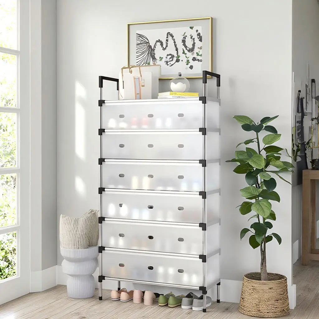 🔥 Étagère à chaussures 7 niveaux en métal ⭐️ robuste, compacte et prête à tout organiser 👟✨