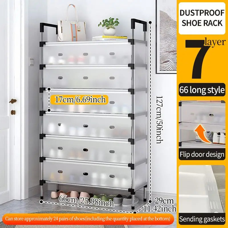 🔥 Étagère à chaussures 7 niveaux en métal ⭐️ robuste, compacte et prête à tout organiser 👟✨